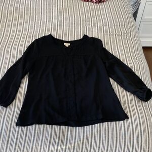 J. Crew Elegant Black Blouse